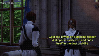A Screenshot Of A Video Game With The Words Gold And Jewels On A Dancing Slipper On The Bottom GIF