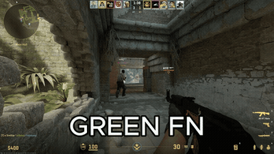 A Screenshot Of A Video Game With The Words Green Fn At The Bottom GIF