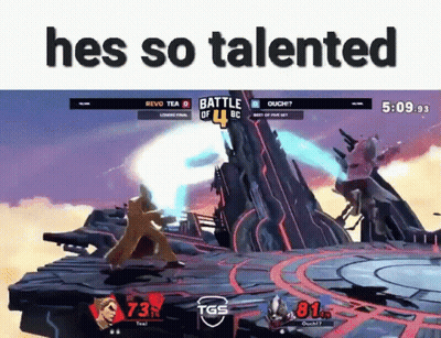 A Screenshot Of A Video Game With The Words Hes So Talented Above It GIF