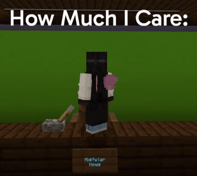 A Screenshot Of A Video Game With The Words How Much I Care On It GIF