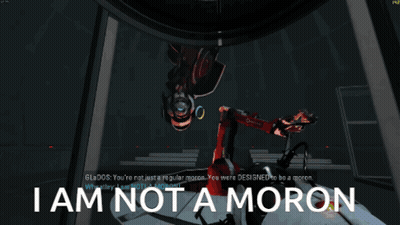 A Screenshot Of A Video Game With The Words I Am Not A Moron GIF