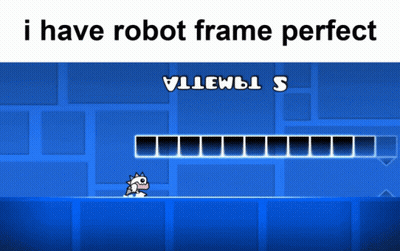 A Screenshot Of A Video Game With The Words I Have Robot Frame Perfect GIF