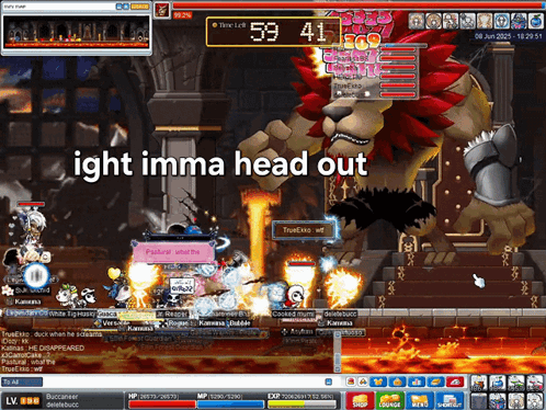 A Screenshot Of A Video Game With The Words Ight Imma Head Out GIF