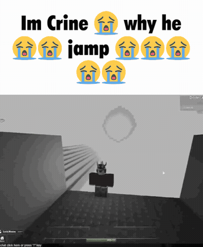 A Screenshot Of A Video Game With The Words Im Crine Why He Jamp Below It GIF