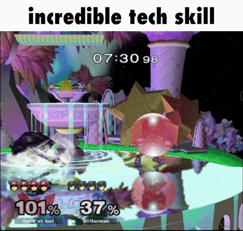 A Screenshot Of A Video Game With The Words Incredible Tech Skill Above It GIF