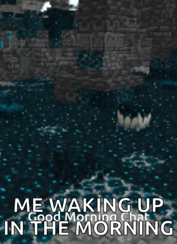 A Screenshot Of A Video Game With The Words Me Waking Up In The Morning GIF