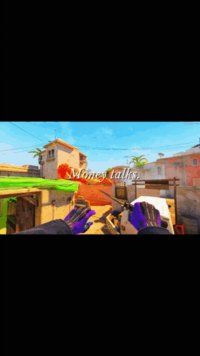 a screenshot of a video game with the words money talks on it