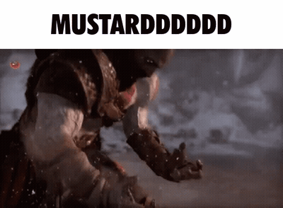 A Screenshot Of A Video Game With The Words Mustarddddd GIF