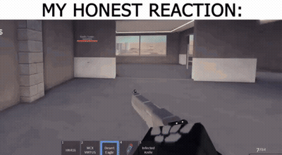 A Screenshot Of A Video Game With The Words " My Honest Reaction " At The Top GIF