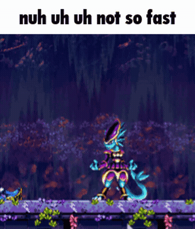 A Screenshot Of A Video Game With The Words Nuh Uh Uh Not So Fast Below It GIF
