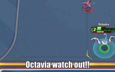 A Screenshot Of A Video Game With The Words Octavia Watch Out Below It GIF