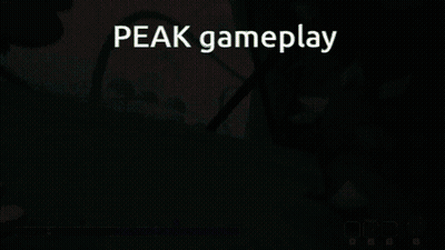 A Screenshot Of A Video Game With The Words Peak Gameplay Above It GIF
