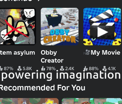 A Screenshot Of A Video Game With The Words " Powering Imagination Recommended For You " GIF