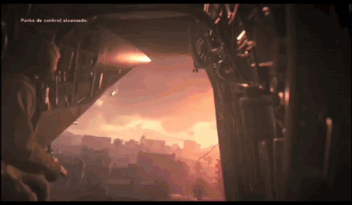 A Screenshot Of A Video Game With The Words Punto De Control Alineado At The Bottom GIF