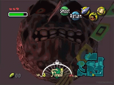 A Screenshot Of A Video Game With The Words Shoot Return GIF