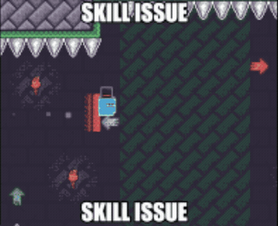 A Screenshot Of A Video Game With The Words Skill Issue At The Bottom GIF