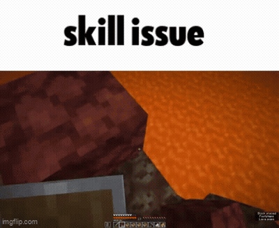 A Screenshot Of A Video Game With The Words Skill Issue GIF