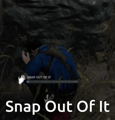A Screenshot Of A Video Game With The Words Snap Out Of It GIF