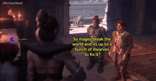 A Screenshot Of A Video Game With The Words So Mages Break The World GIF