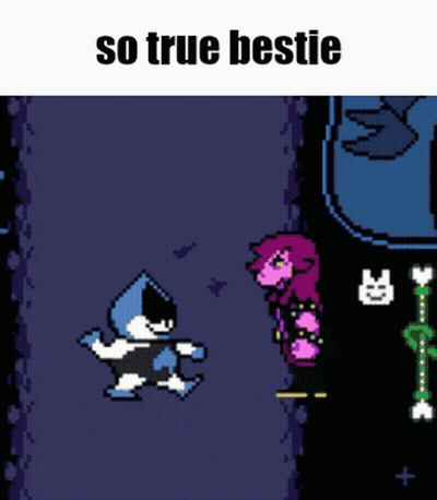 A Screenshot Of A Video Game With The Words `` So True Bestie '' GIF