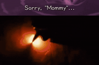 A Screenshot Of A Video Game With The Words " Sorry Mommy " GIF