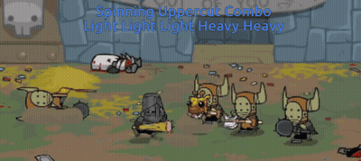 A Screenshot Of A Video Game With The Words Spinning Uppercut Combo Light Light Light Heavy Heavy GIF