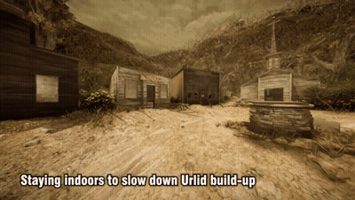 A Screenshot Of A Video Game With The Words Staying Indoors To Slow Down Urlid Build-Up GIF