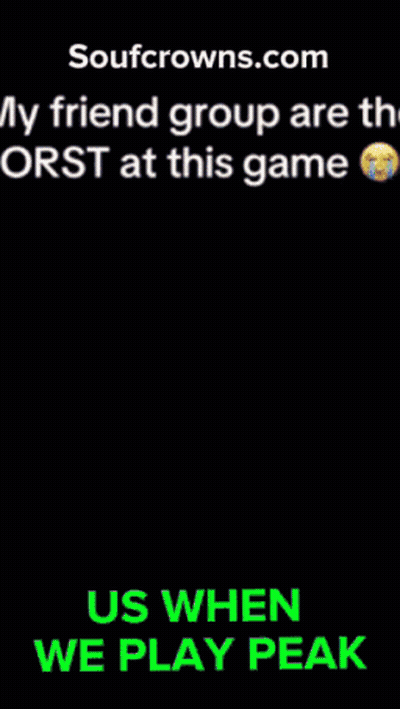 A Screenshot Of A Video Game With The Words Us When We Play Peak At The Bottom GIF