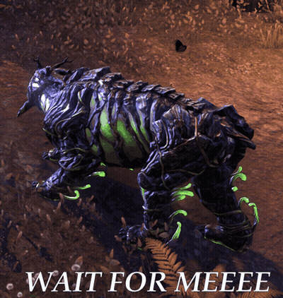 A Screenshot Of A Video Game With The Words Wait For Meeeee On The Bottom GIF