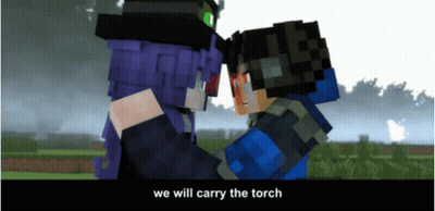 A Screenshot Of A Video Game With The Words We Will Carry The Torch At The Bottom GIF