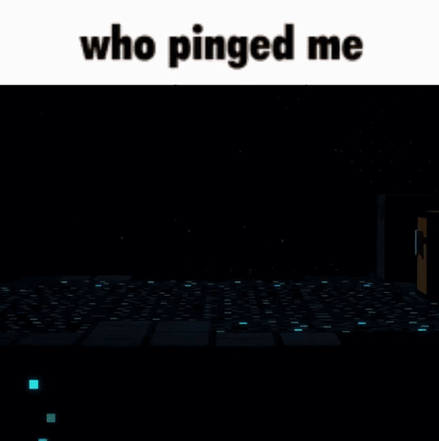 A Screenshot Of A Video Game With The Words Who Pinged Me Above It GIF