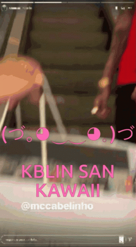A Screenshot Of A Video That Says Kbln San Kawaii On It GIF