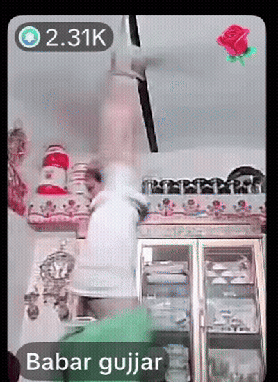 A Screenshot Of A Video With Babar Gujjar Written On The Bottom GIF