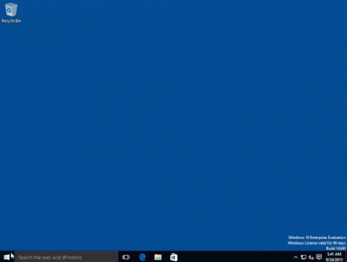 A Screenshot Of A Windows 10 Start Screen With A Recycle Bin At The Top GIF