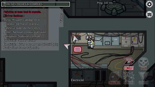 A Screenshot Of Among Us In French With The Number 32 At The Top GIF