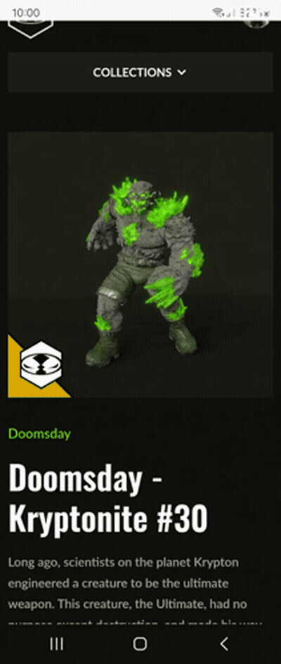 A Screenshot Of Doomsday Kryptonite # 30 On A Phone Screen GIF