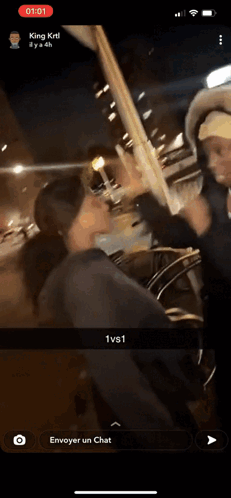 A Screenshot Of King Krti 'S Snapchat Shows A Man And A Woman GIF