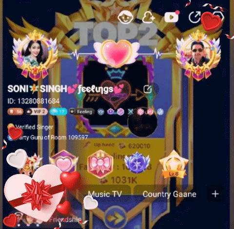 A Screenshot Of Soni Singh 'S Profile On Top2 GIF