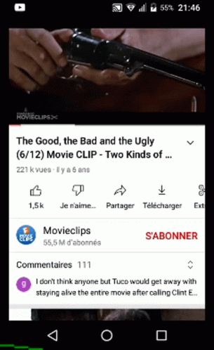 A Screenshot Of The Good The Bad And The Ugly Movie Clip On Youtube GIF