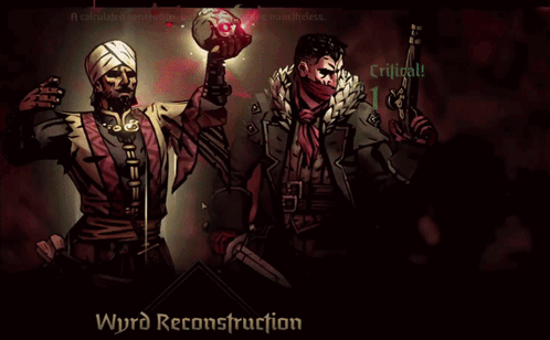 A Screenshot Of Wyrd Reconstruction With Two Men Holding Weapons GIF