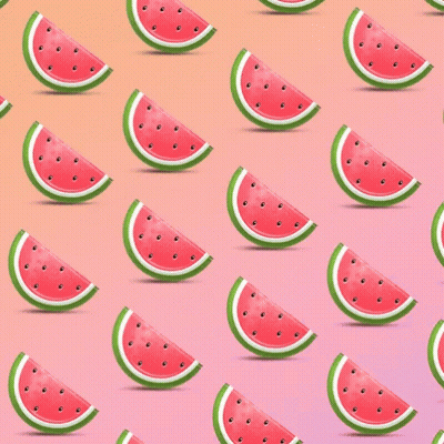 A Seamless Pattern Of Watermelon Slices On A Pink And Orange Background GIF