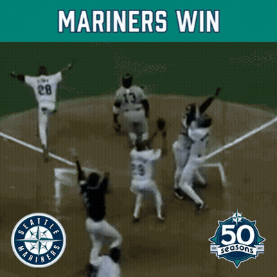 A Seattle Mariners Baseball Game Is Being Played GIF