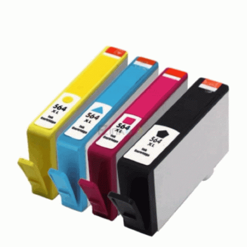 A Set Of Four Ink Cartridges That Say 564 Xl On Them GIF