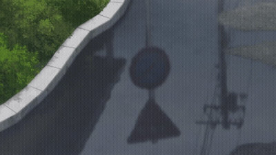 A Shadow Of A No Parking Sign On The Ground GIF