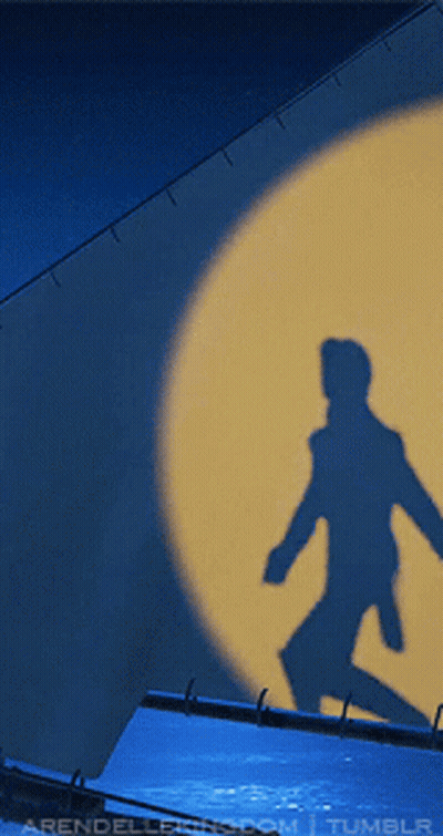 A Shadow Of A Person Is Projected On A Wall And The Website Tumblr Is Visible GIF