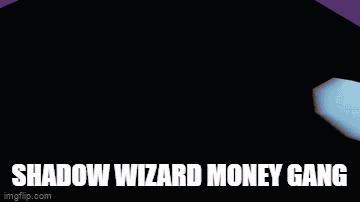 A Shadow Wizard Holding A Ring With The Words Shadow Wizard Money Gang Below Him GIF