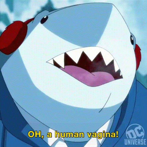 A Shark Says Oh A Human Vagina In A Cartoon GIF
