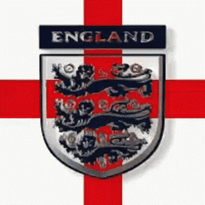 A Shield With The Word England On Top Of It GIF
