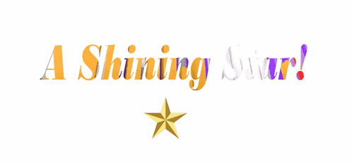 A Shining Star Logo With A Gold Star In The Middle GIF