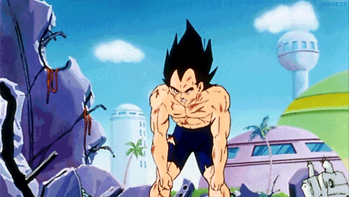 A Shirtless Cartoon Character Is Standing In Front Of A Building That Says " Duvete " On It GIF